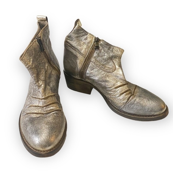 Elena Iachi Ankle boots‎ in Distressed Metallic leather, Size 37EU - Picture 3 of 14